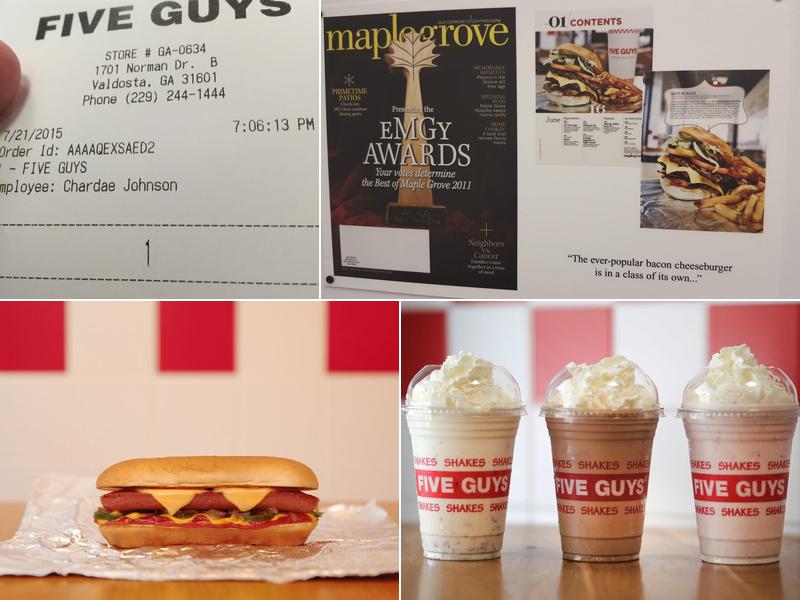 Five Guys Menu
