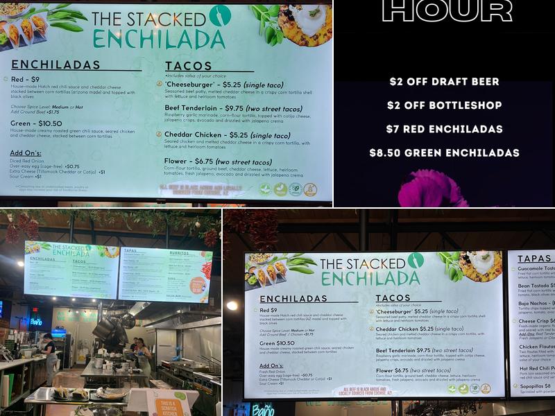 The Stacked Enchilada Menu