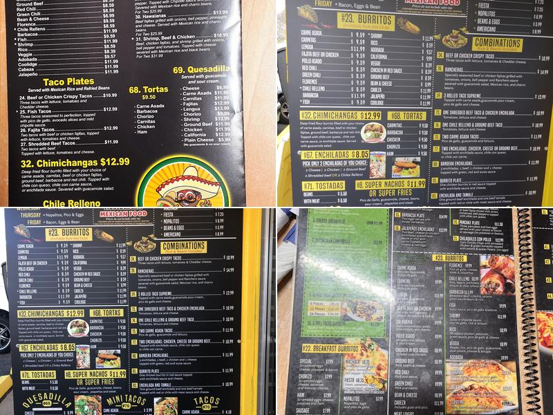 Jalapeños Menu