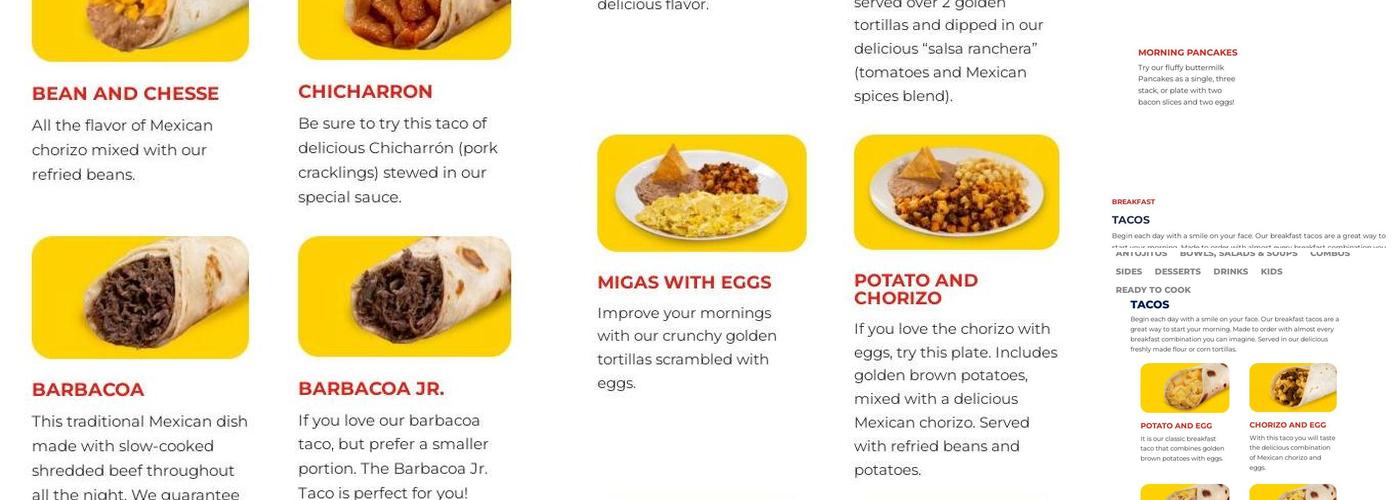Taco Palenque Evans & 281 Menu
