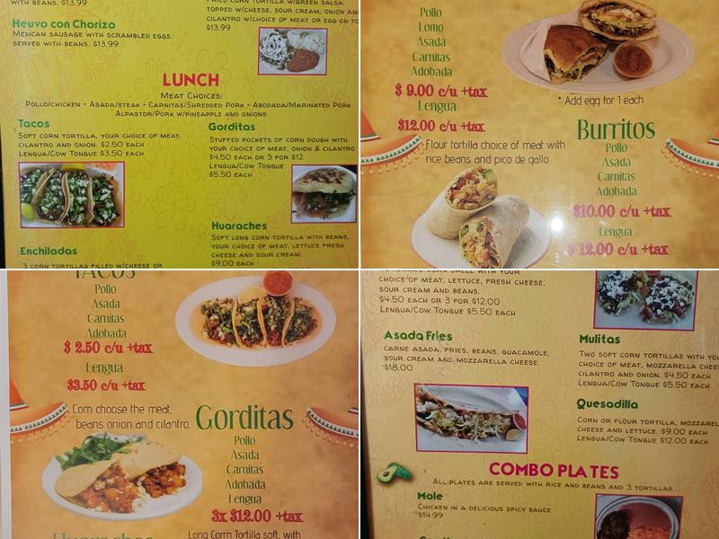 Deliciousness Mexican Restaurant Menu