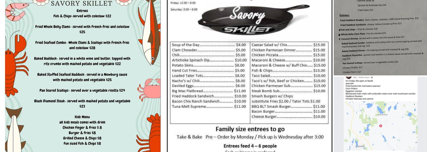 The Savory Skillet Menu