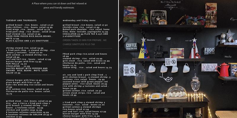 Puerto and Ecua Restaurant Menu