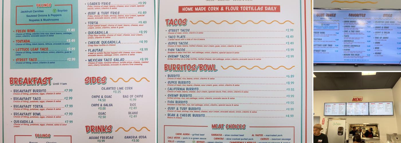 Tacos Don Beto Menu