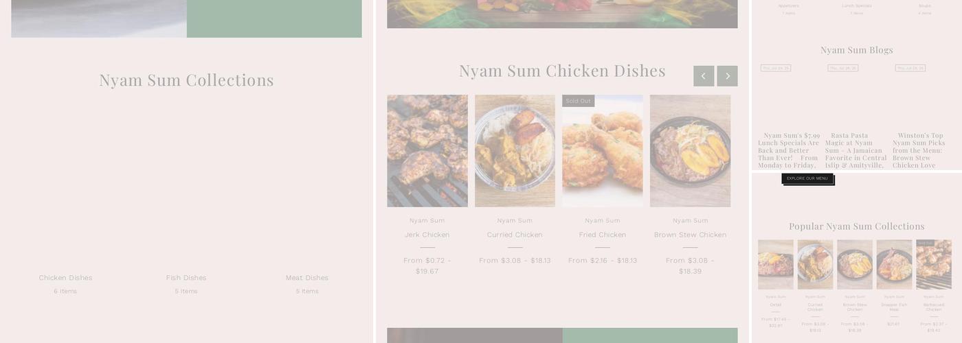 Nyam Sum Jamaican Cuisine Menu