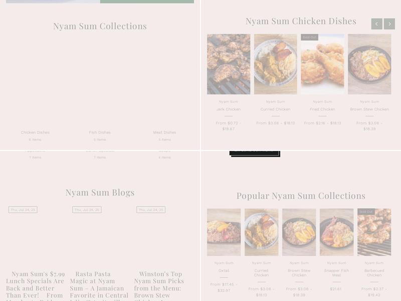 Nyam Sum Jamaican Cuisine Menu