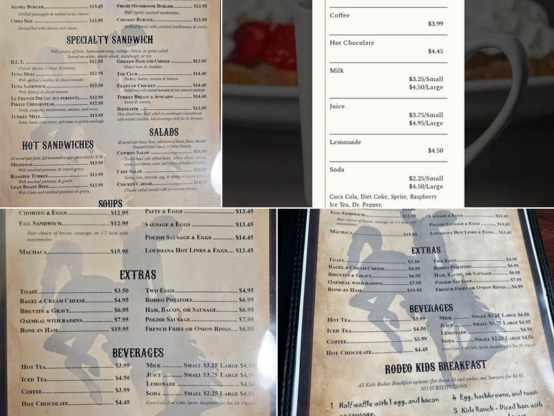 Rodeo Café Menu