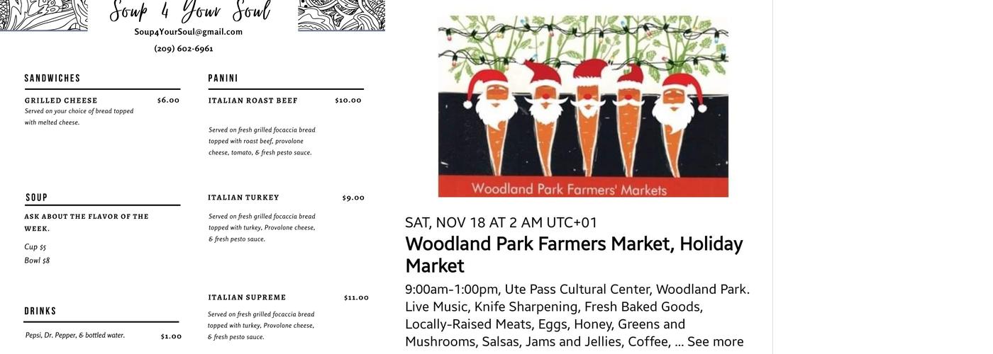 Soup 4 Your Soul Menu