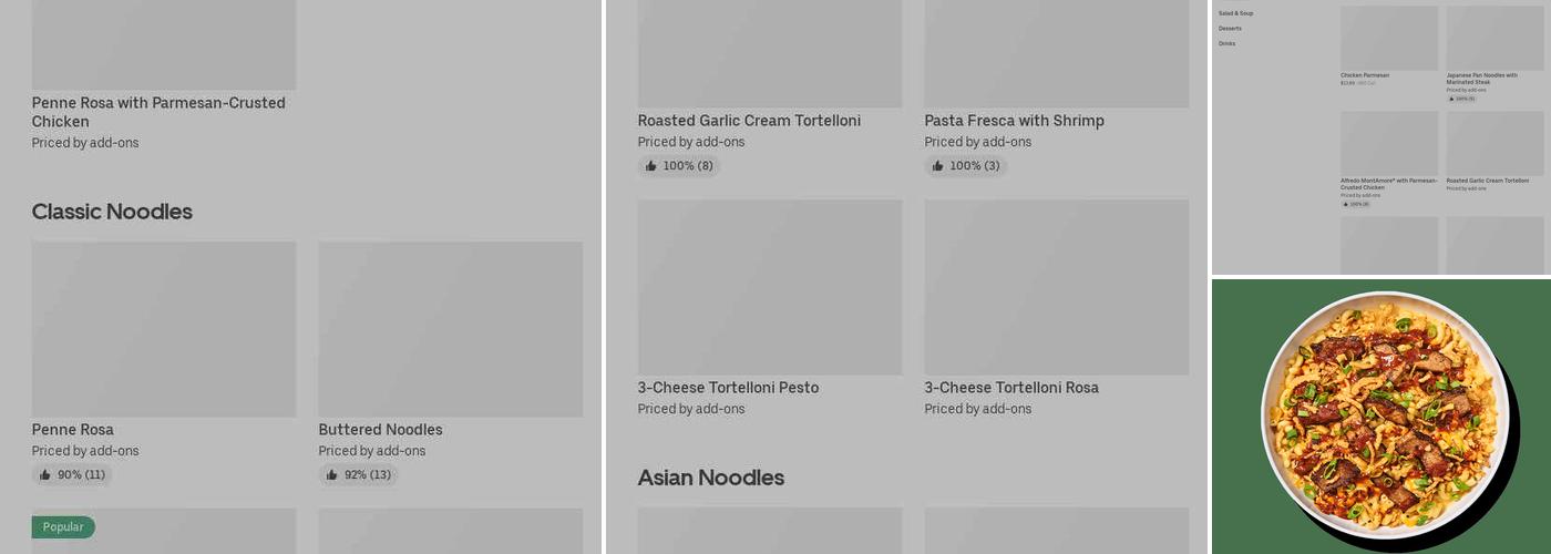 Noodles and Company Menu