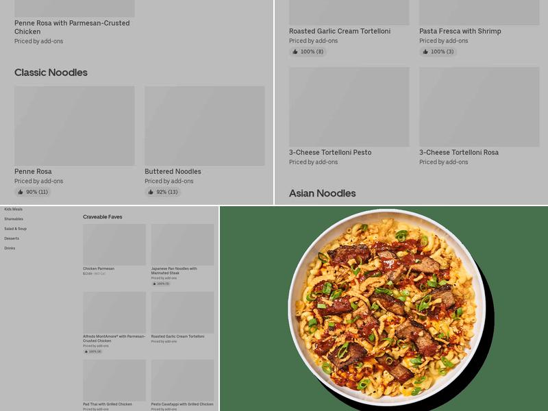 Noodles and Company Menu