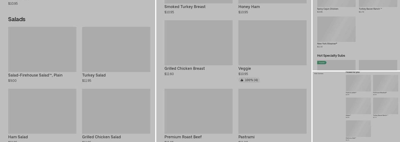 Firehouse Subs Baytree Menu