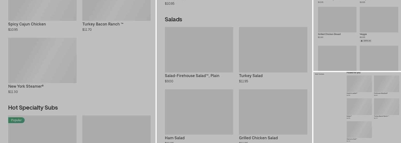 Firehouse Subs Baytree Menu