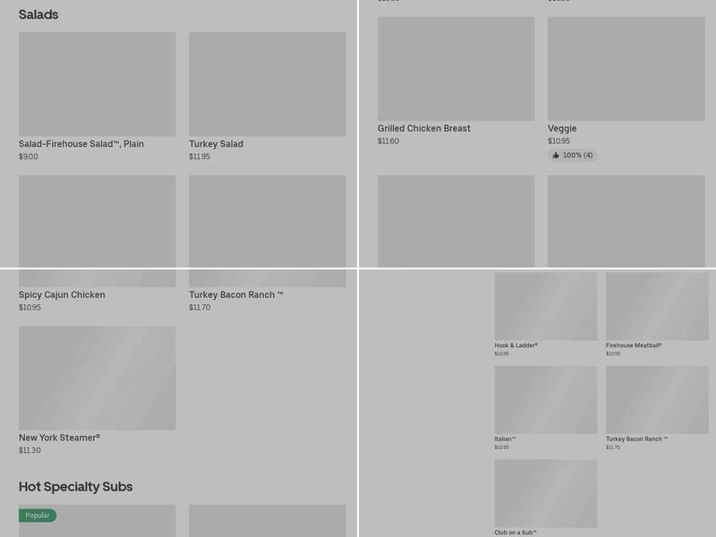 Firehouse Subs Baytree Menu