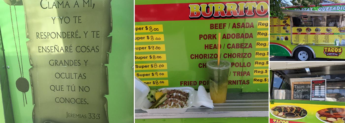 Tacos Panchitos Menu