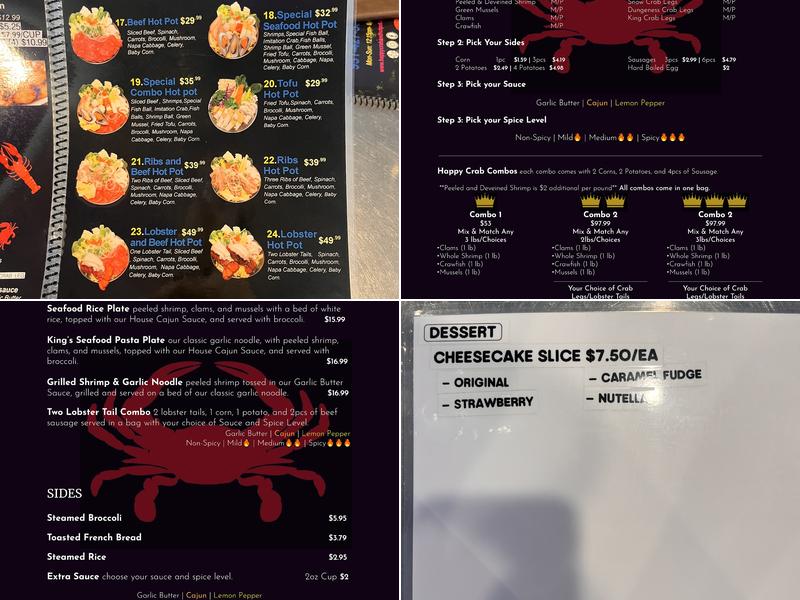Happy Crab & Hotpot Menu