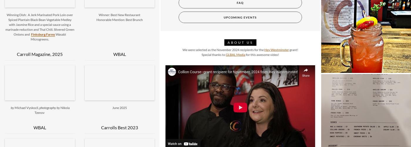 Collision Course Menu