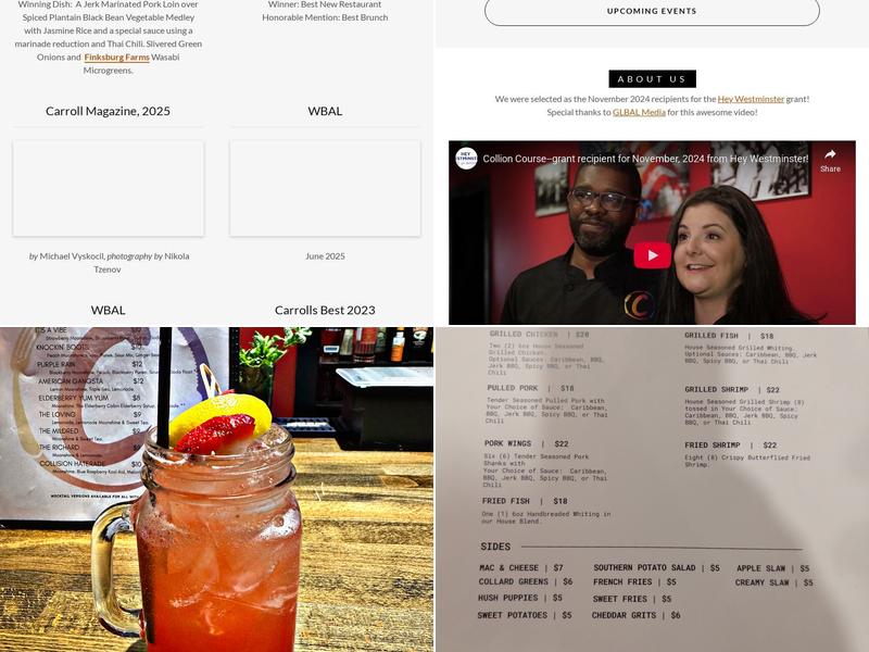 Collision Course Menu