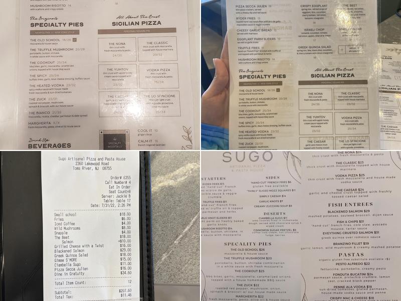 Giddy's Pizza & Cafe TR Menu