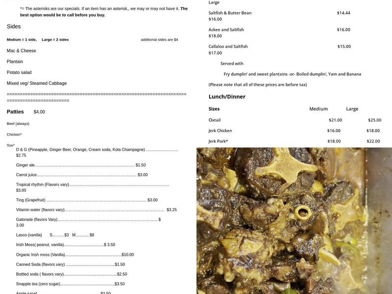 Mandee's Kitchen Menu