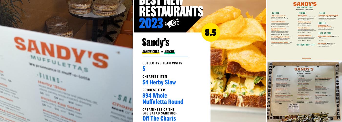 Sandy's Menu