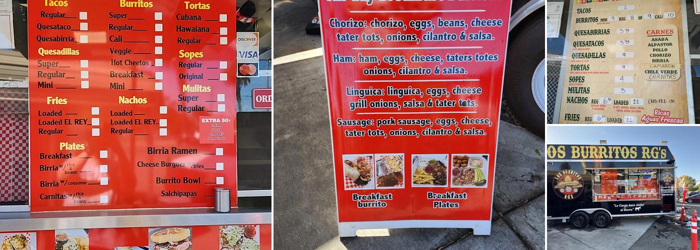 Los Burritos RG’s Menu