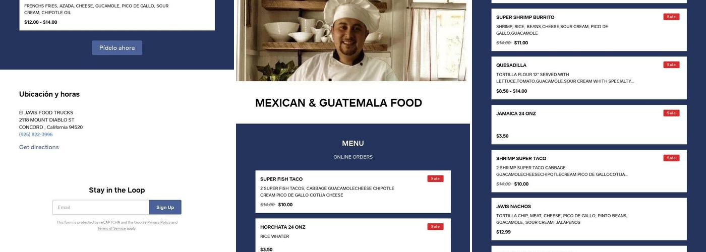 EL JAVIS BRENTWOOD Menu