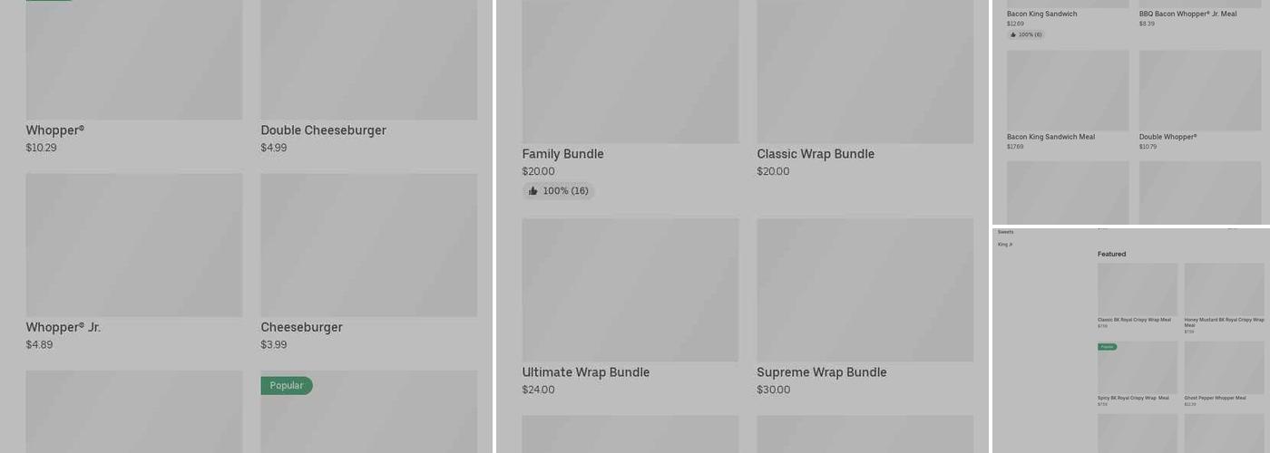 Burger King Menu