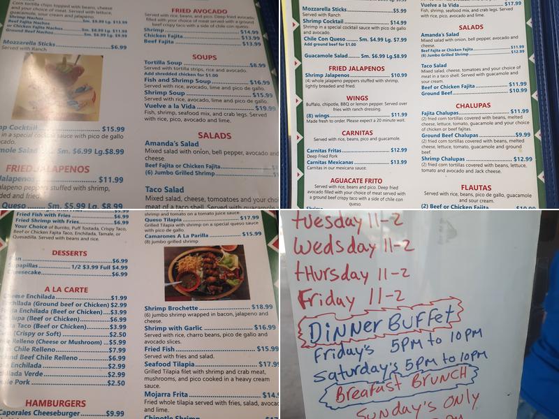 Los Caporales Mexican Restaurant Menu