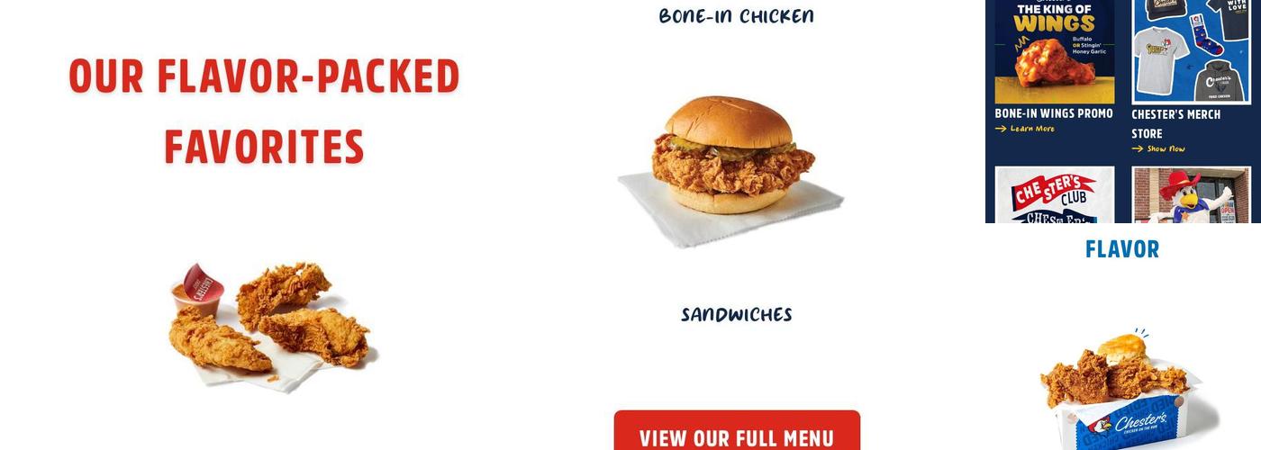 Chester’s Chicken Menu