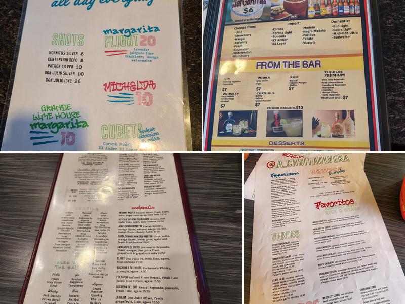 LA CASITA OLVERA Menu