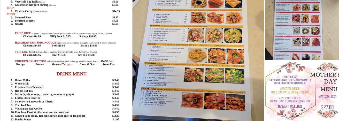 Hap Cafe Carson Menu