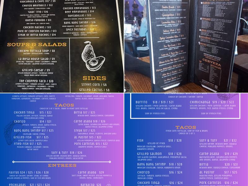 La Mesa Menu