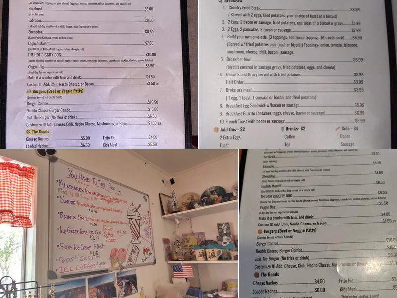 Hot Diggety Dog Menu