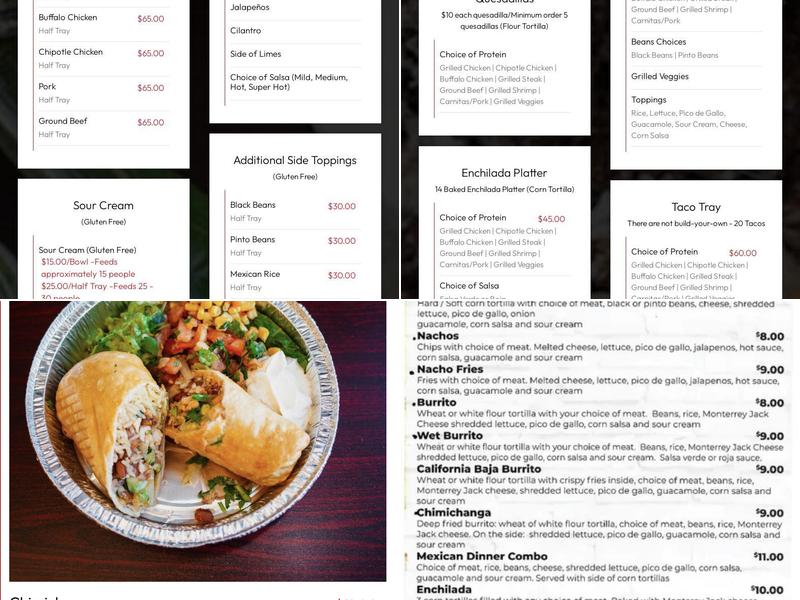 Baja's Fresh Grill #3 Menu
