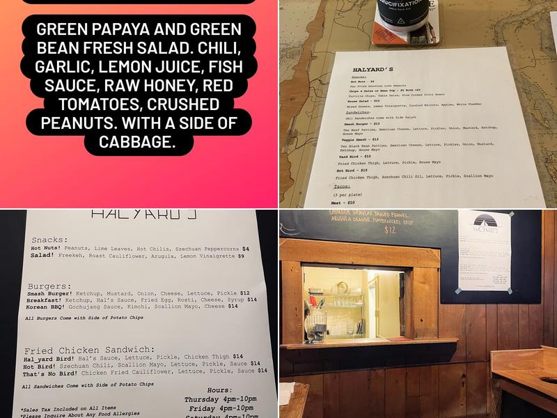 Halyard's Cafe Menu
