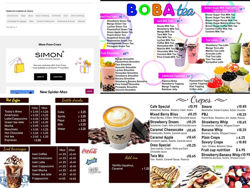 Crêpe Cafe Menu