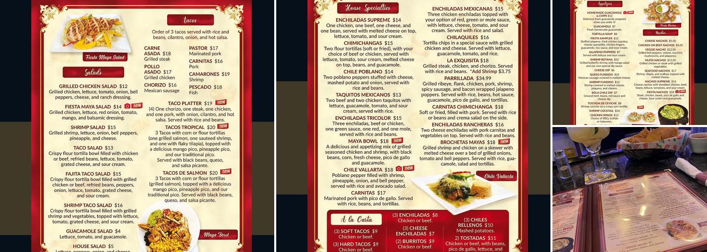 Fiesta Maya Mexican Grill Menu
