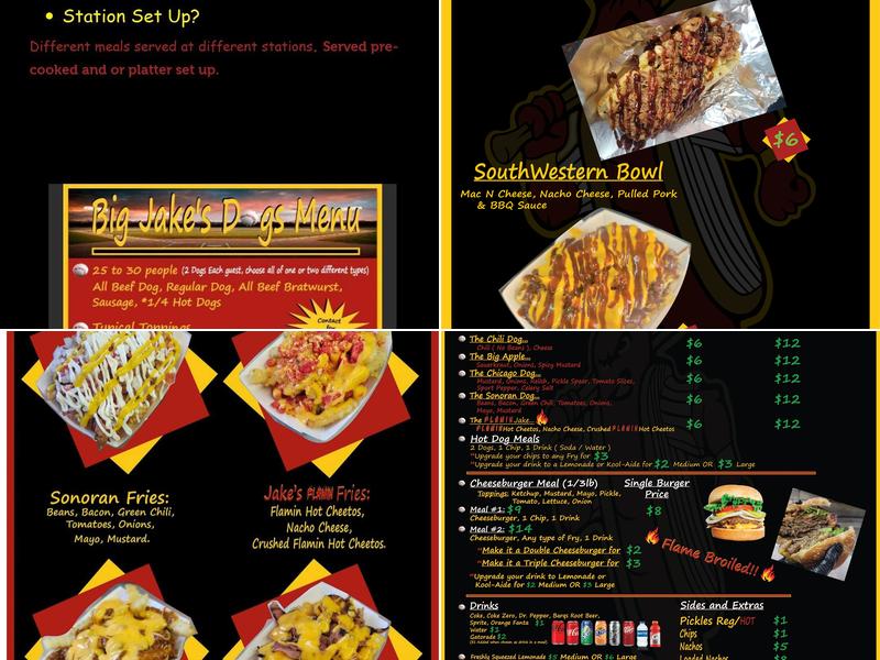 Big Jake's Dogs & Catering LLC Menu