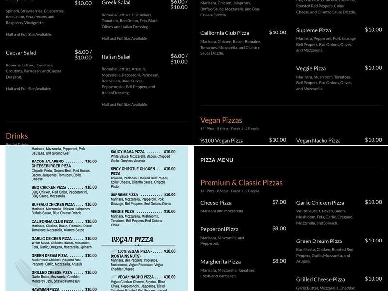 Mitchies Pizza Menu