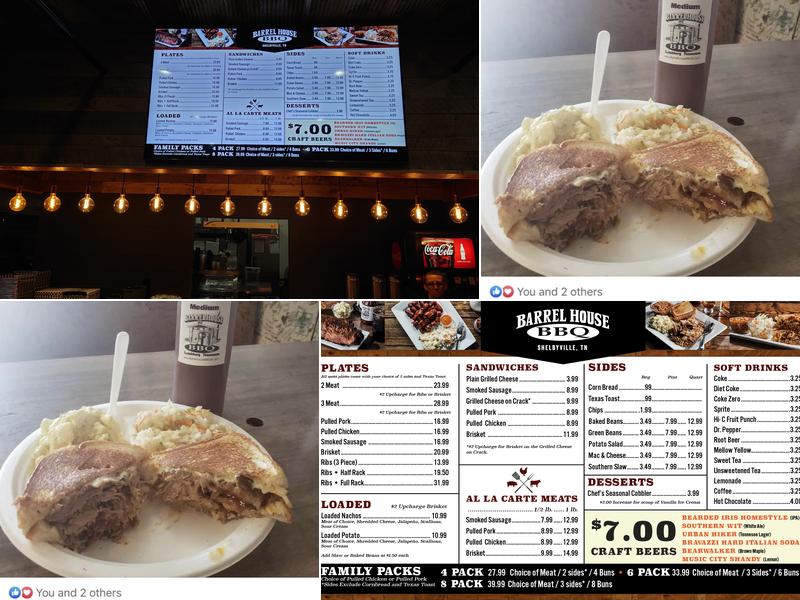 Barrel House BBQ II Menu