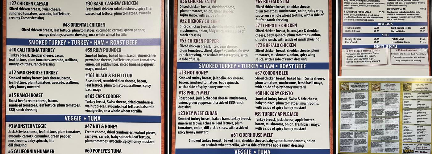 Roly Poly IvyTech Menu