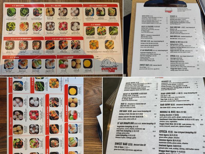 Dumpling Time Menu