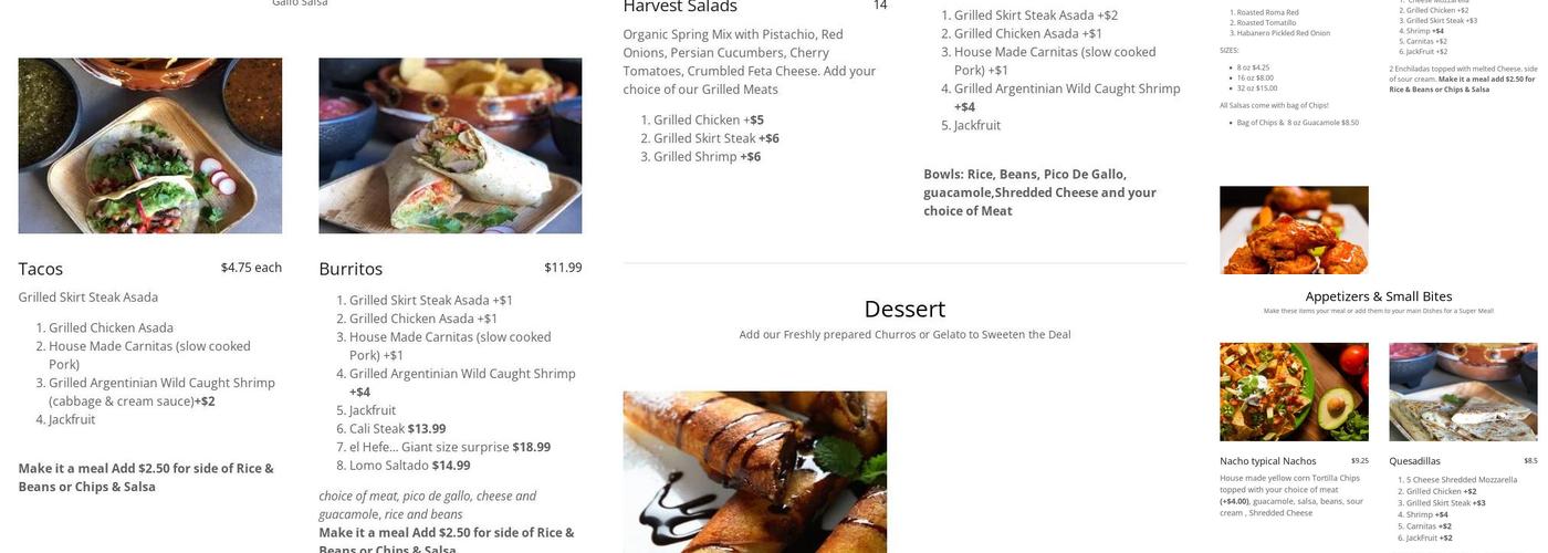 Taco 900 Menu