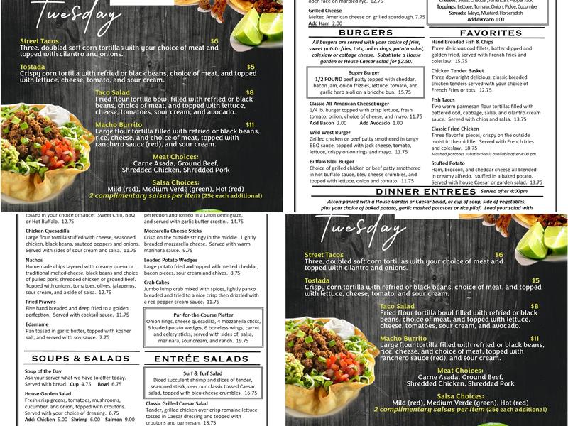 The View Restaurant & Lounge Menu