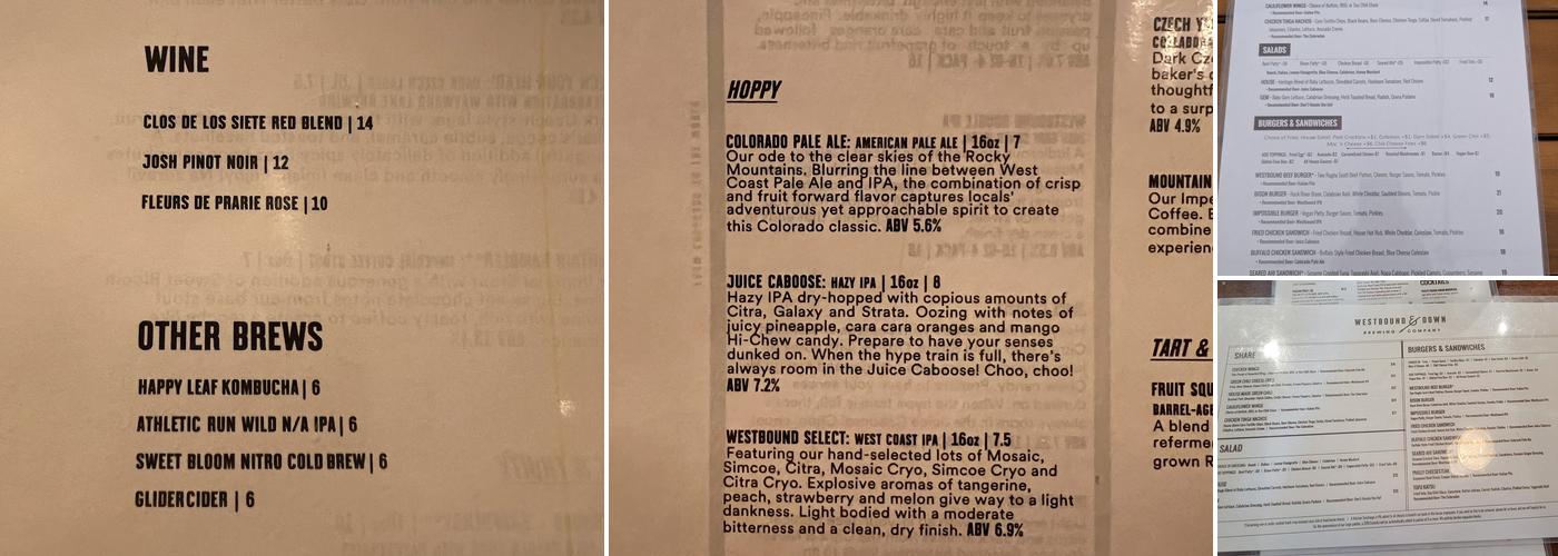 The Buffalo Restaurant & Bar Menu