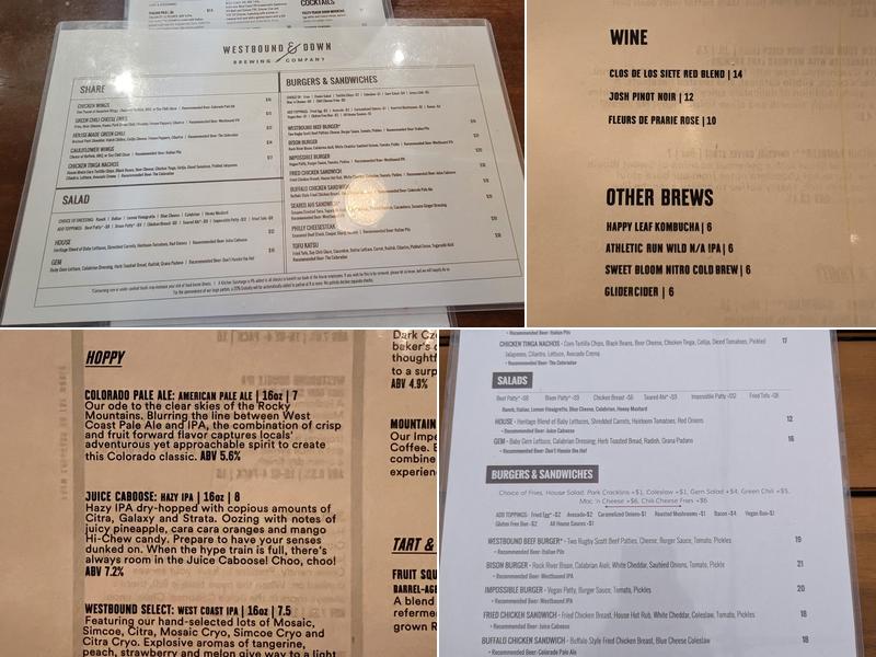 The Buffalo Restaurant & Bar Menu