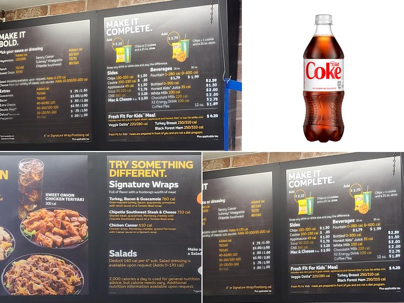 Subway Menu