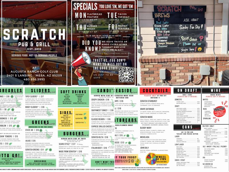 Scratch Pub and Grill Menu