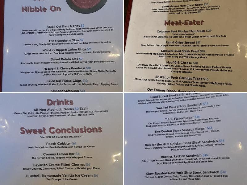 The Smiling Pig Menu