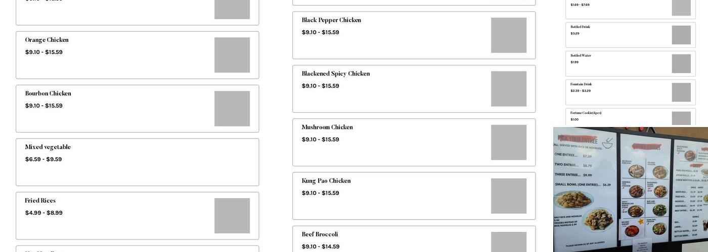 Chopstix Menu